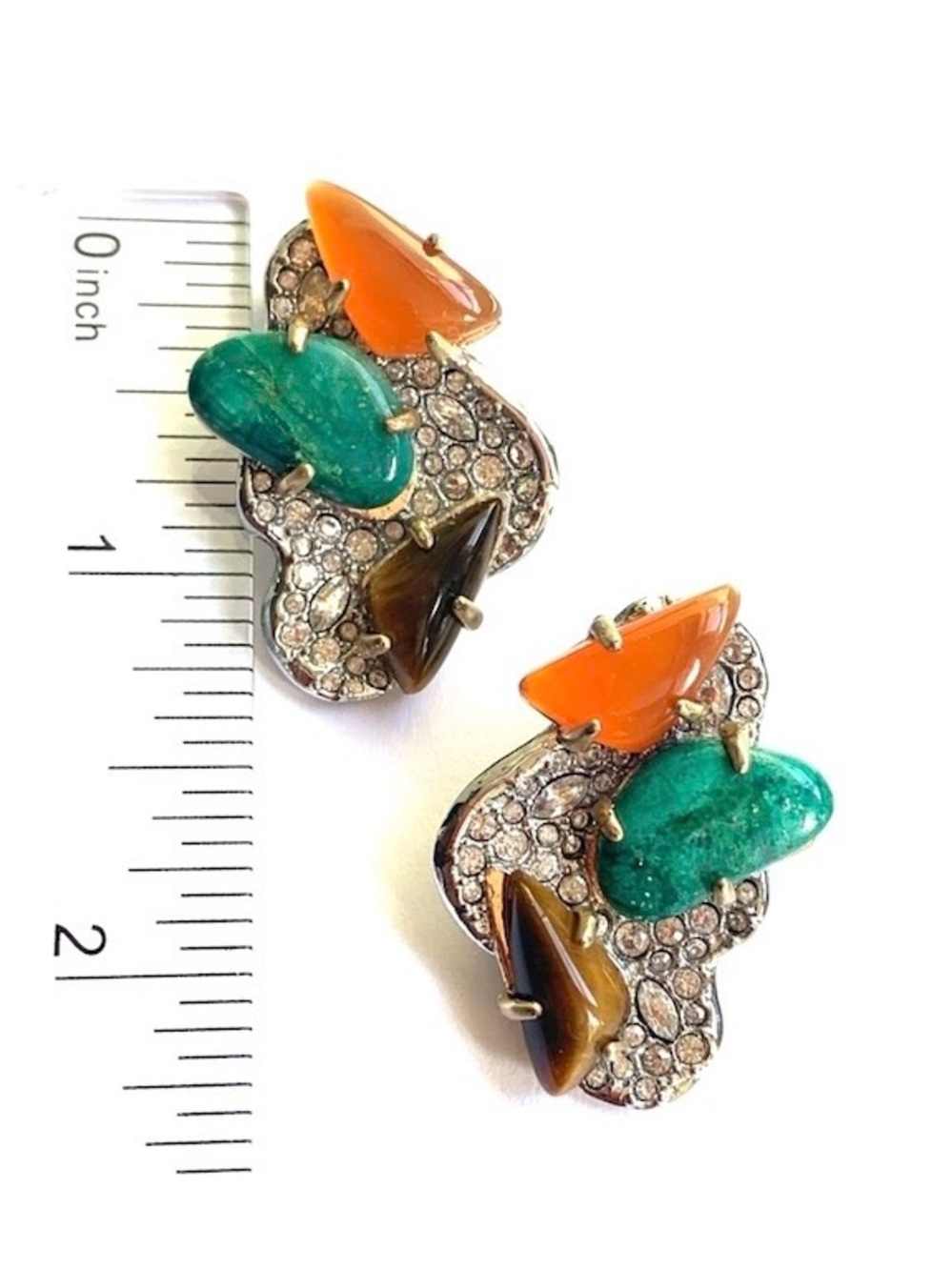 NEW Alexis Bittar RARE Roxbury Crystal Clip on Earrings SB07